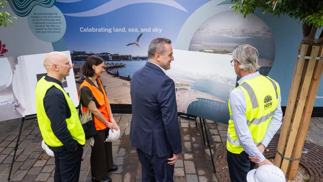 Lands and property minister Steve Kamper at the construction site.