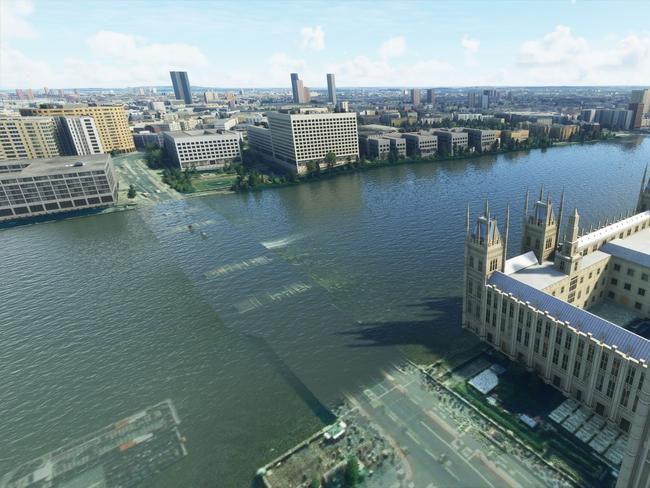 The Westminster bridge has seen better days, at least the UK's aquatic traffic is able to traverse the new obstacle.