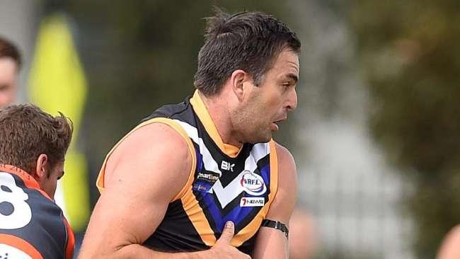 Brian Lake in action for WRFL club Caroline Springs.