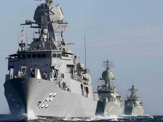 Defence unveiled its review of the nationâs surface navy fleet on Tuesday morning. Photo: The Australian