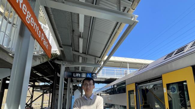 Roydon Ng at Regents Park train station, which he says is on the chopping block.