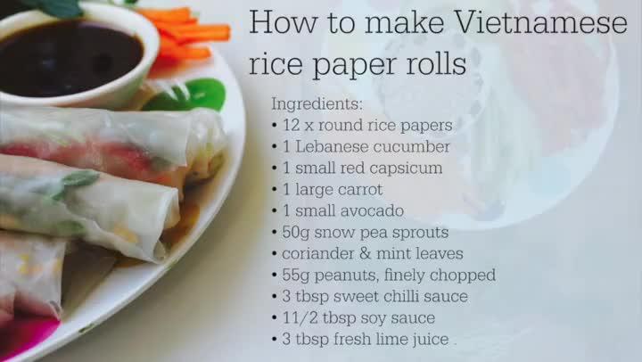 Vietnamese rice paper rolls recipe