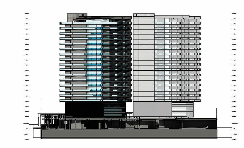 SKYSCRAPER PLANS: Details of the proposed skyscraper development in Urangan. Picture: Contributed