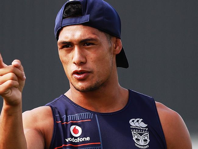 AUCKLAND, NEW ZEALAND - FEBRUARY 08:  Roger Tuivasa-Sheck of the Warriors runs through drills during a New Zealand Warriors NRL training session at Mt Smart Stadium on February 8, 2018 in Auckland, New Zealand.  (Photo by Hannah Peters/Getty Images)