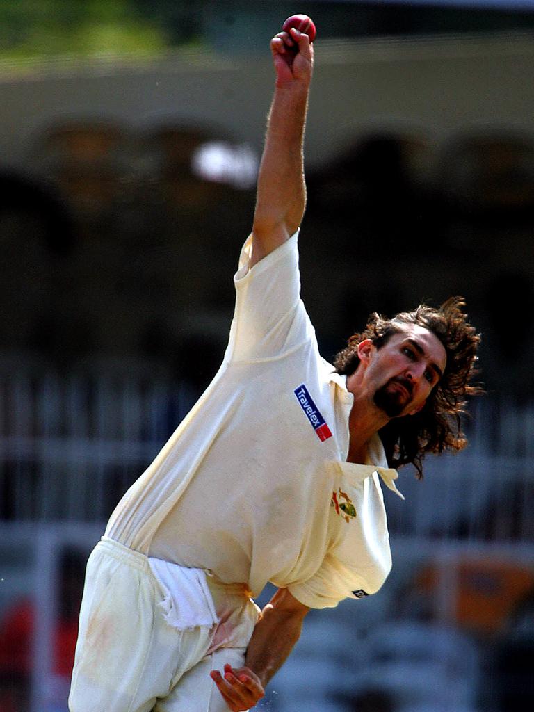 Jason Gillespie charges in.