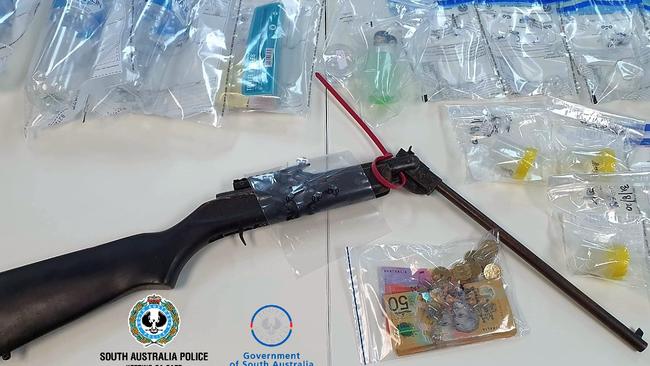 Police seized fantasy, methamphetamine and a rifle from the man’s home. Picture: SA Police