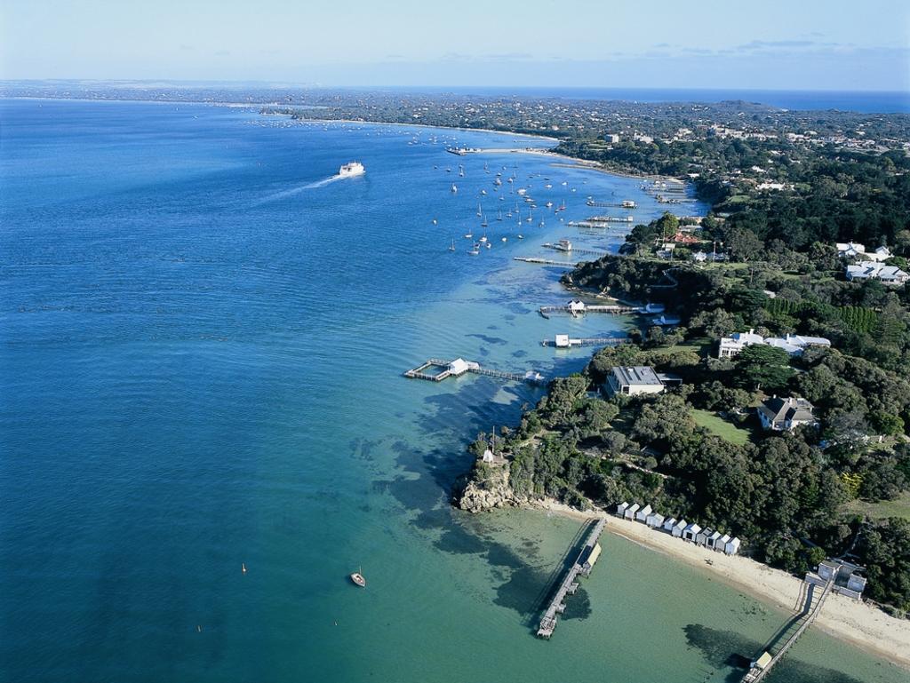 Aerial view of Sorrento and Portsea, Mornington Peninsula, two of Australia’s most valuable regional markets.