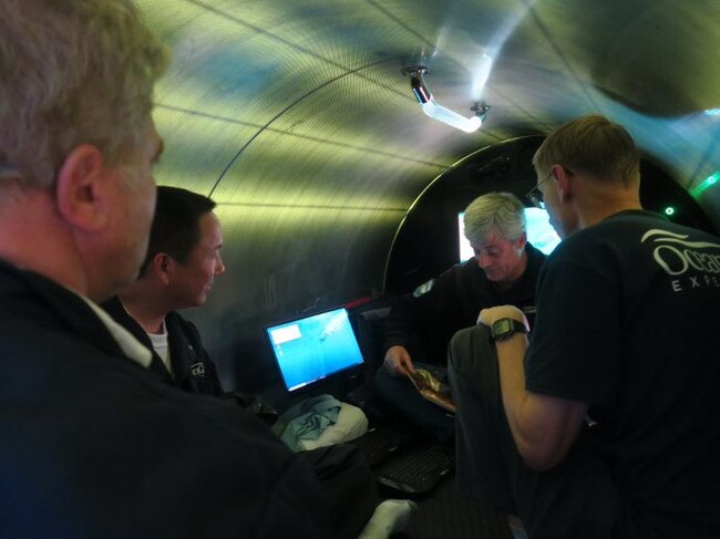 The interior of OceanGate Expeditions' Titan submersible, which the company describes as 
