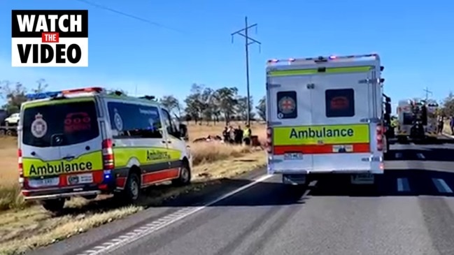 Critical crash at Dalby on the Warrego Highway