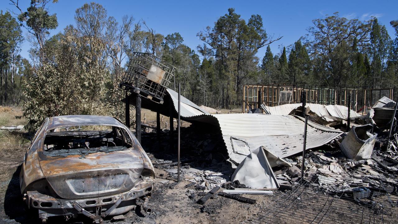 House destroyed by fire in Millmerran Downs. Wednesday, 15th Jul, 2020.