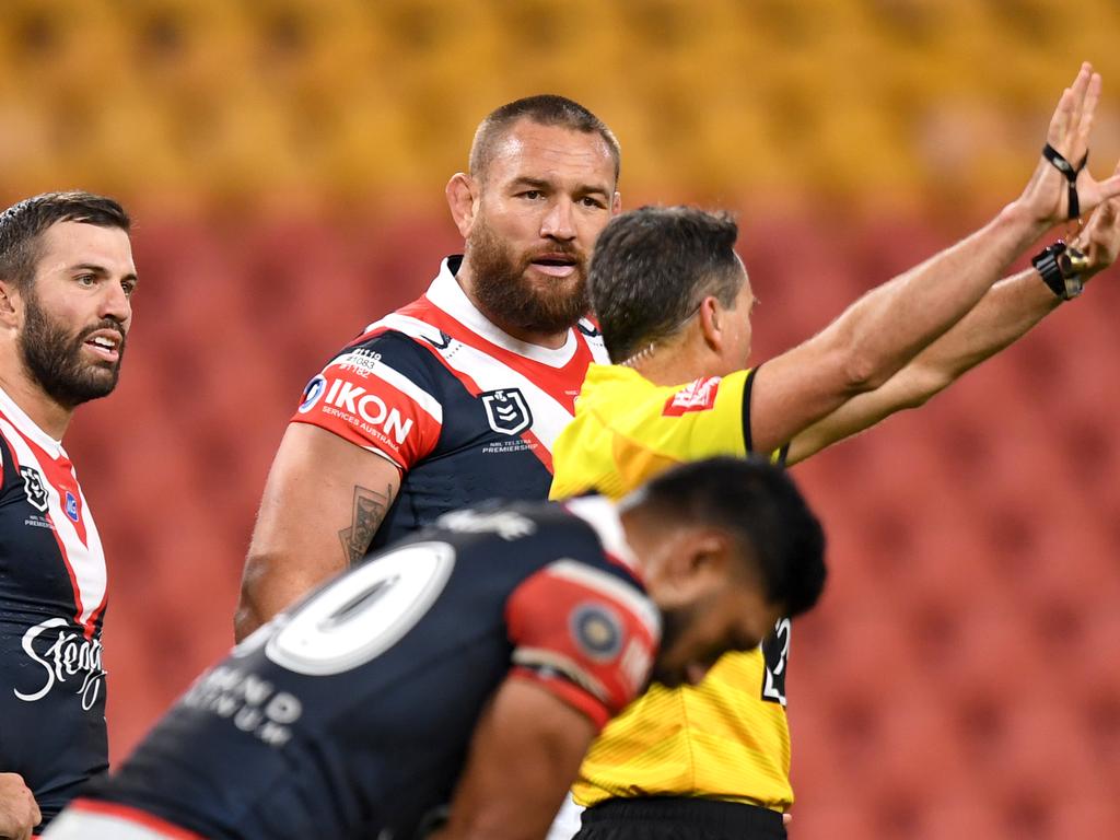 Jared Waerea-Hargreaves rode the pine for ten minutes. Image: NRL Photos