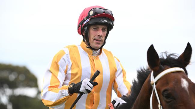 Neil Farley toasted a first Australian stakes’ success aboard Gold Wolf in Listed Galilee Series Final. Picture: Vince Caligiuri/Getty Images