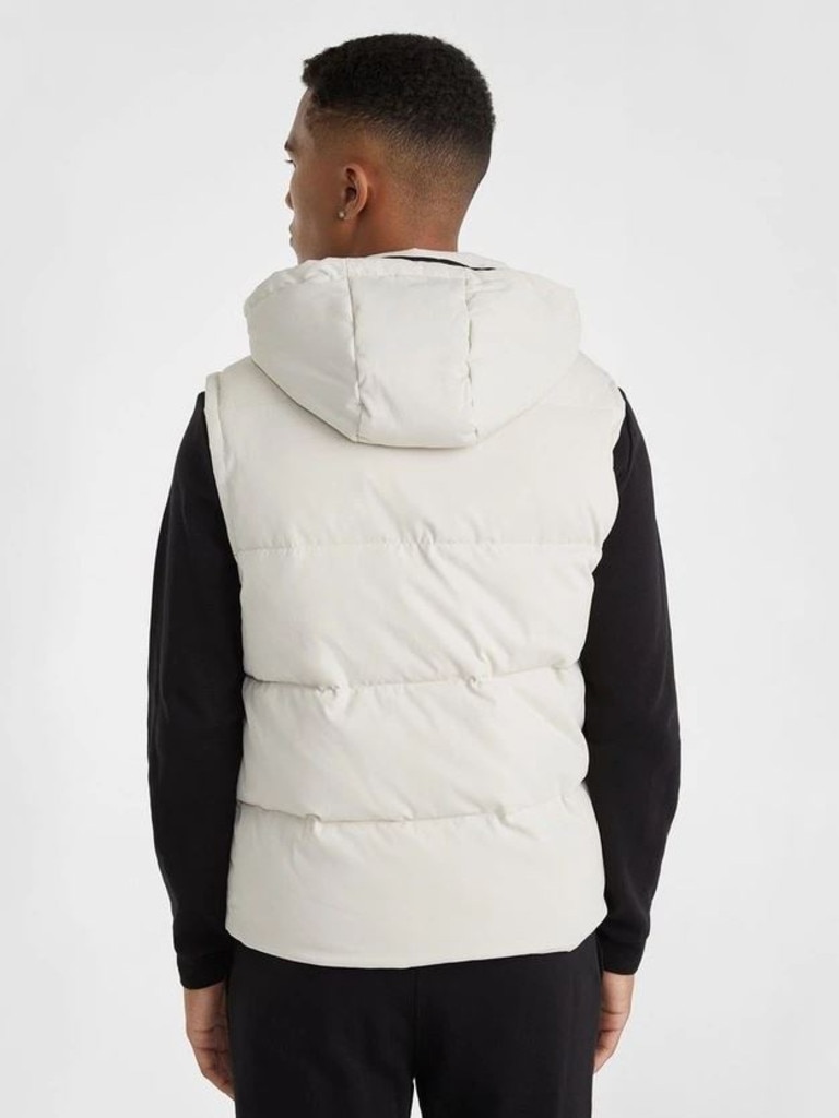 Men white puffer clearance vest