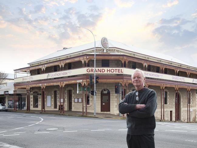 Andrew Palmer’s pub, The Grand Hotel in Millicent, South Australia, is rumoured to be one of the most haunted hotels in the country. Picture: Supplied