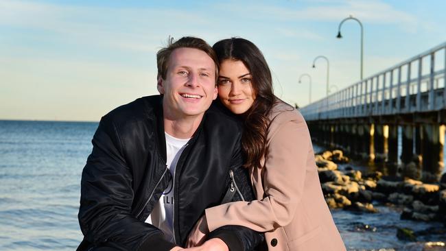 Big Brother contestant Daniel Gorringe and his girlfriend Ana Cannon. Picture : Nicki Connolly