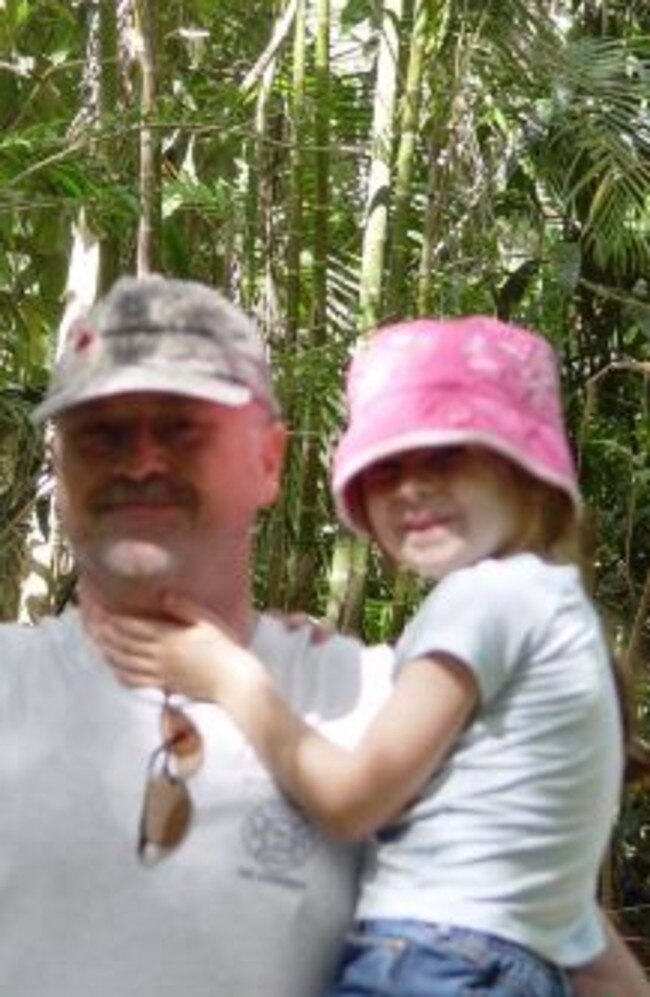 Ella Wilkes with her father Alan Wilkes in 2008. Picture: Supplied