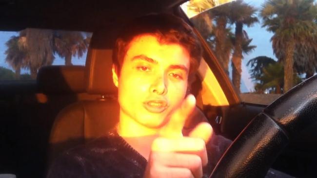 Elliot Rodger killed six college students near a Santa Barbara university in a 2014 rampage. Picture: AP/YouTube