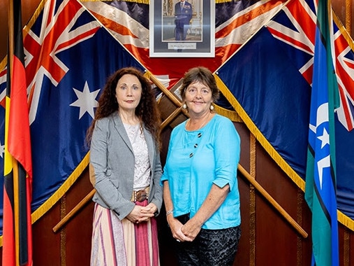 Tweed Shire Mayor Chris Cherry and Deputy Mayor Meredith Dennis OAM. Picture: Tweed Shire Council / Supplied.