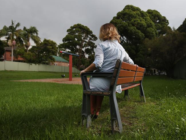 Woman known as Survivor Z who was physically and mentally abused by her former husband. Picture: Richard Dobson