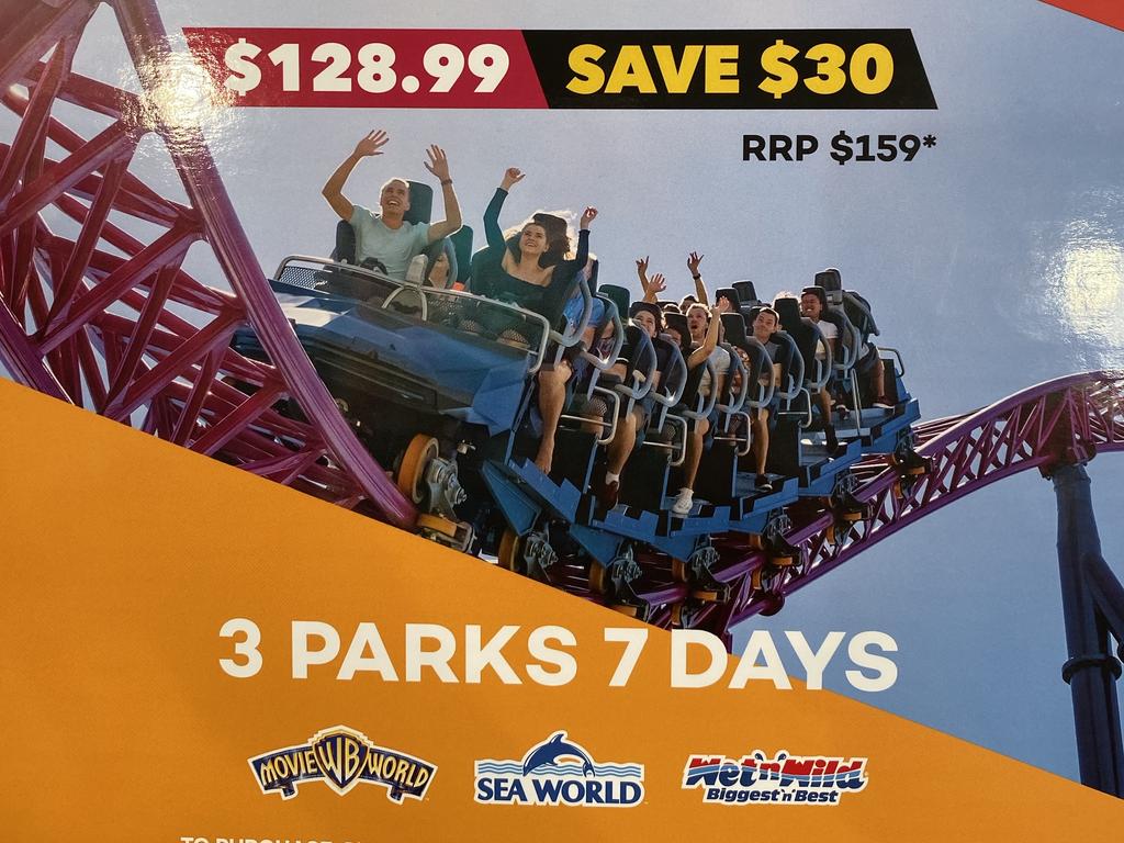 7-day Village Roadshow Super Pass: $128.99.