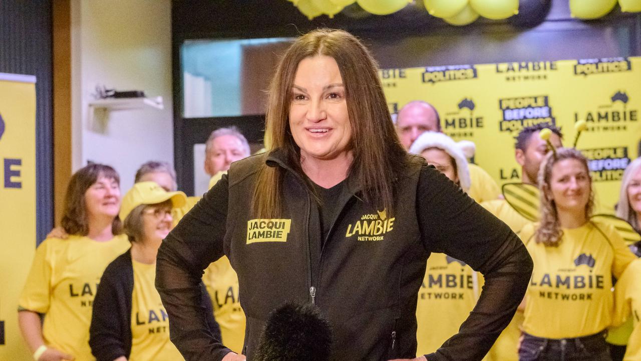 Senator Jacqui Lambie at Ulverstone RSL Club. Picture: NewsWire / Simon Sturzaker
