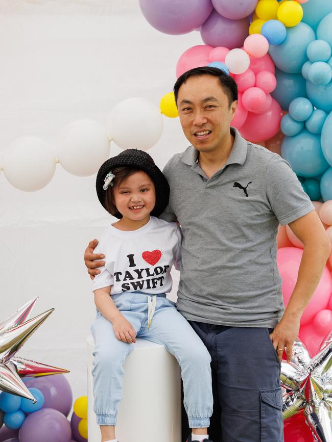 Maddy with her devoted Dad Alan Suy. Picture: Tim Pascoe