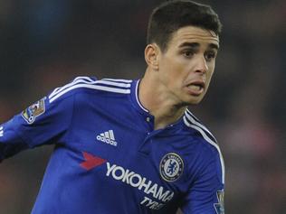 FILE - In this Tuesday, Oct. 27, 2015 file photo Chelsea's Oscar runs with the ball during the English League Cup Fourth Round soccer match between Stoke City and Chelsea at the Britannia Stadium, Stoke on Trent, England. Brazil playmaker Oscar became the latest high-profile player to be lured to the cash-rich Chinese Super League when he sealed a move to Shanghai SIPG from Chelsea for a reported 60 million pounds ($73.5 million) on Friday Dec. 23, 2016. (AP Photo/Rui Vieira, File)