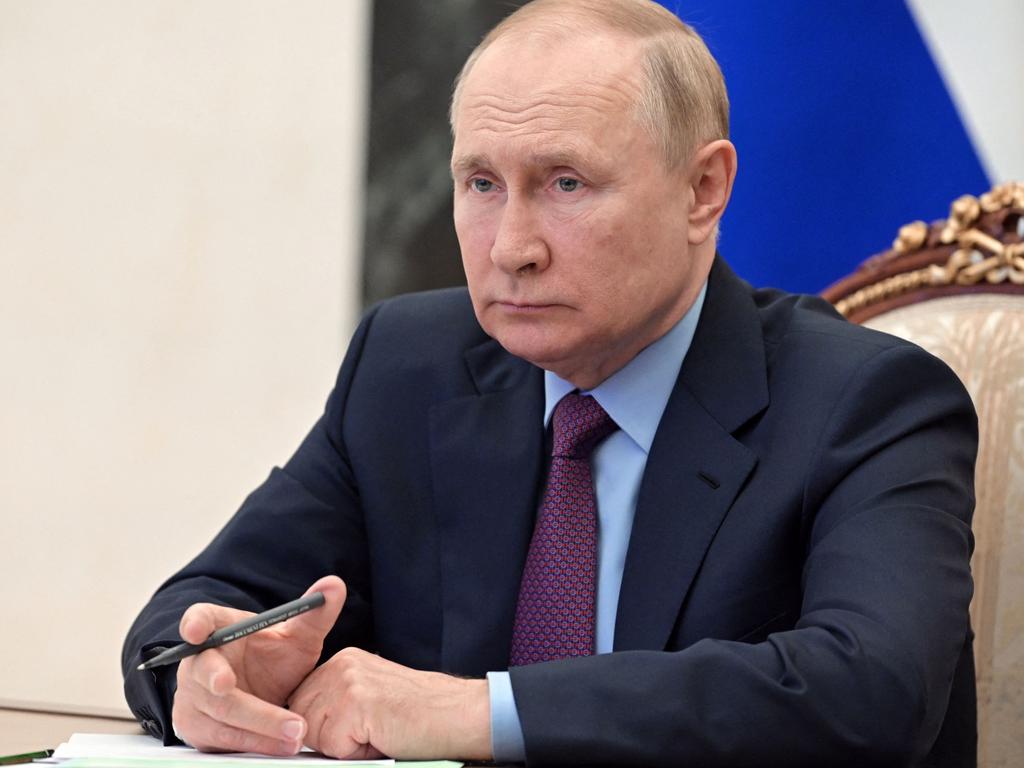 Russian President Vladimir Putin’s forces have been accused of using the nuclear plant as a military base to fire at Ukrainians. Picture: Pavel Byrkin / Sputnik / AFP