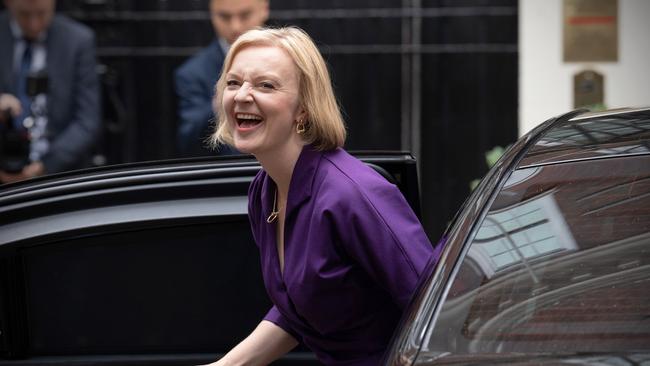 New Conservative Party leader and incoming prime minister Liz Truss arrives at Conservative Party Headquarters in London. Picture: Getty Images