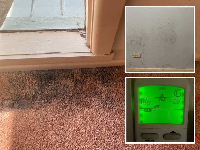 A Melbourne family have fled their rental after a lack of heating created a huge mould problem. Picture: Supplied