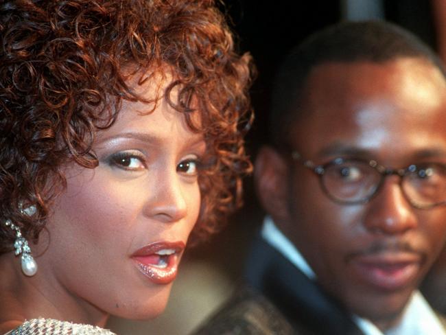 Married ... Whitney Houston and her husband Bobby Brown. Picture: AP Photo/Rene Macura, File