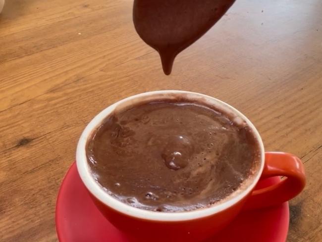 Italian style hot chocolate, Bocelli. Picture: Dianne Mattsson