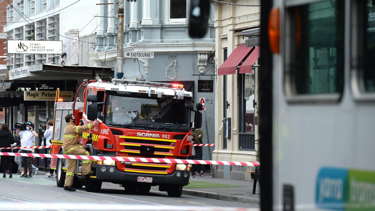 Emergency services responded to the scene on Chapel Street. Picture: NCA NewsWire / Andrew Henshaw