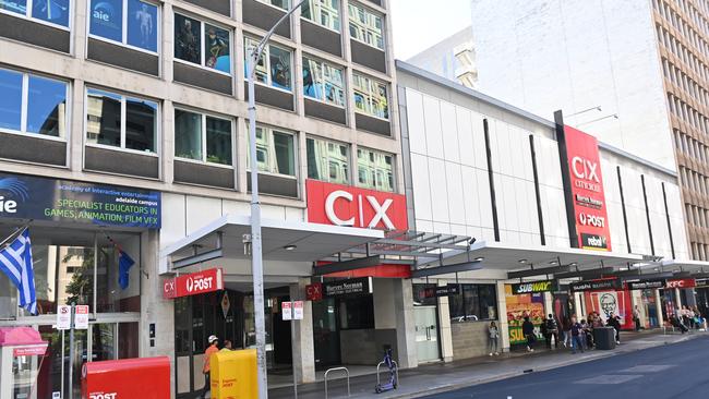 City Cross on Rundle Street was the scene of a frightening incident in April that left a security guard in hospital. Picture: Keryn Stevens