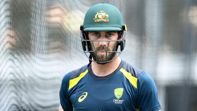 Glenn Maxwell of the Australian cricket team during a training session at the SCG in Sydney, Friday, January 11, 2019. (AAP Image/Joel Carrett) NO ARCHIVING