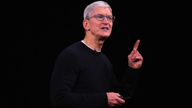 No CEO in history has created as much total shareholder value as Tim Cook. Picture: AFP