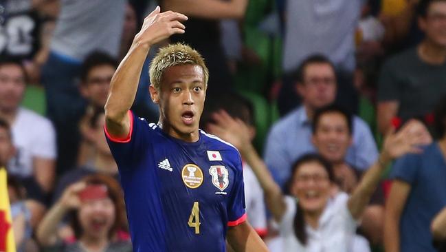 Keisuke Honda of Japan opened the scoring in Melbourne.