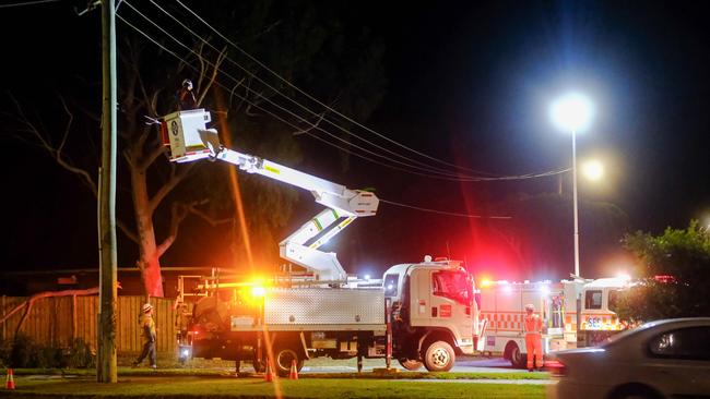 SES crews at a fallen tree incident on Torquay Rd in Grovedale. Photo: Shaun Viljoen.