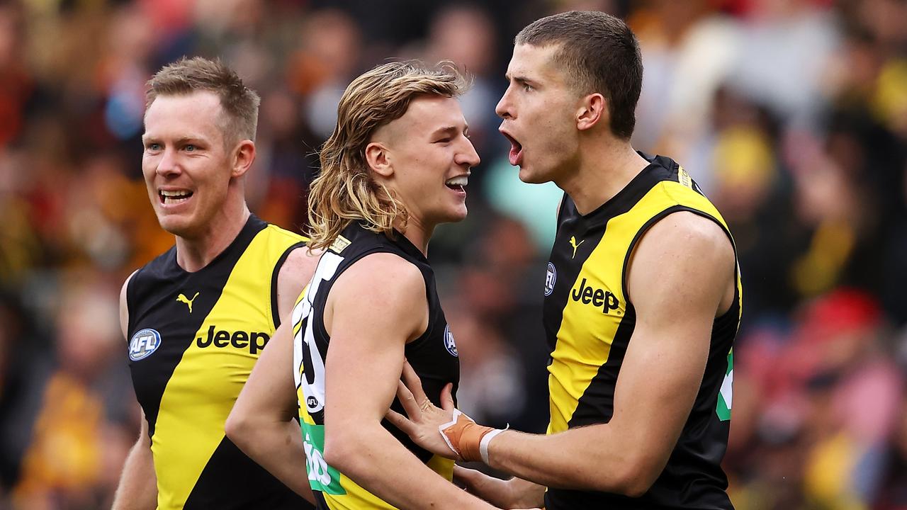 Richmond forward Callum Coleman-Jones wants to be traded to North Melbourne. Picture: AFL Photos