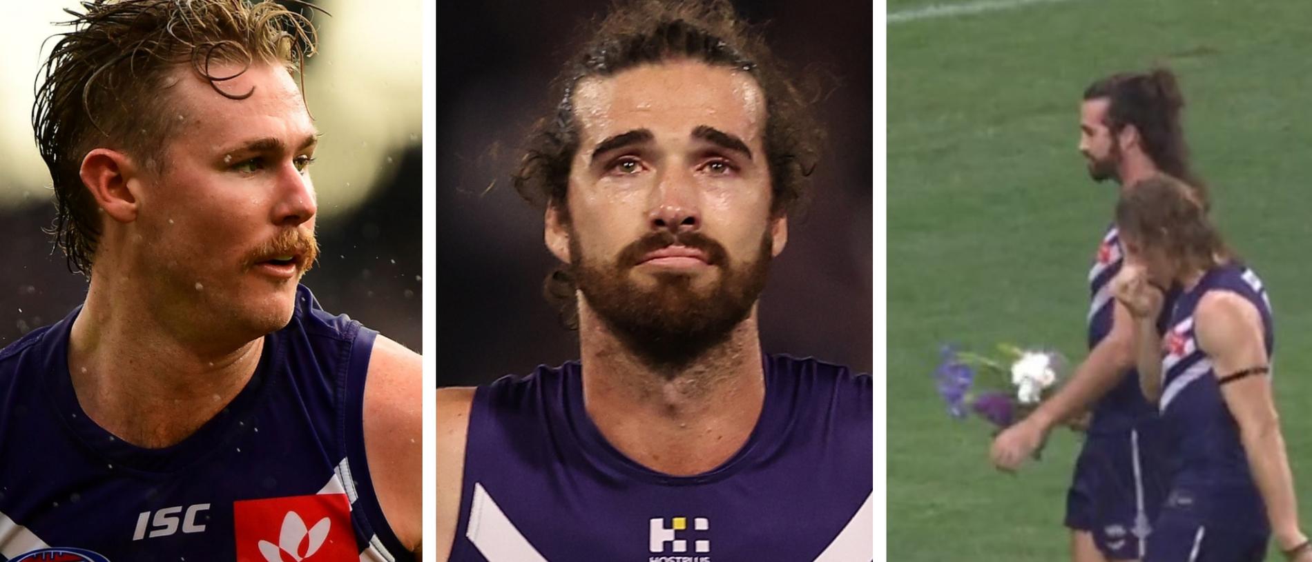 Fremantle players paid tribute to late teammate Cam McCarthy.