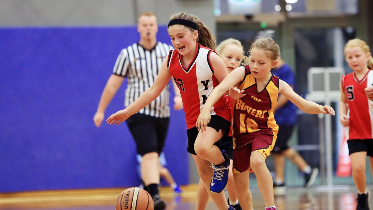 Rovers v YMCA. Under 10s junior basketball at Geelong Arena courts on Saturday morning. Picture: Alan Barber