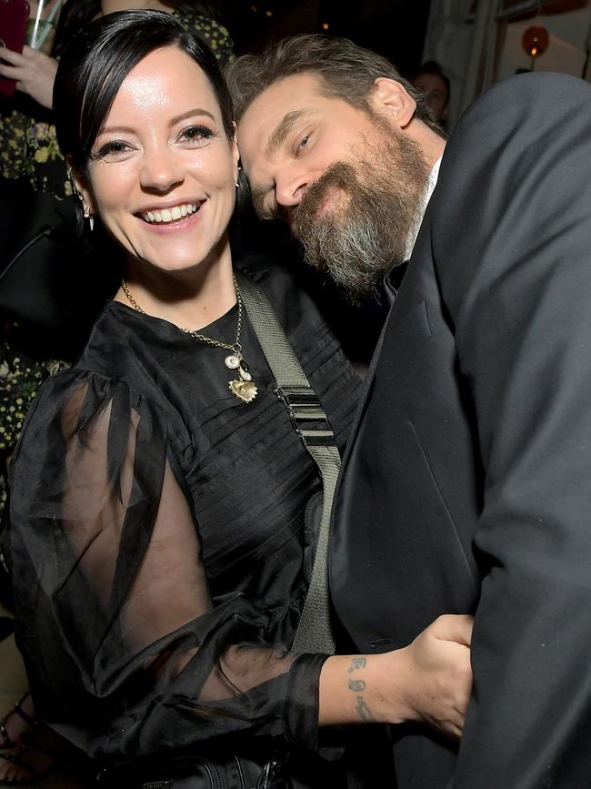 David Harbour and Lily Allen confirmed their relationship in September last year. Picture: Charley Gallay/Getty Images for Netflix