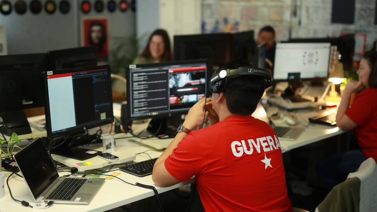 Gold Coast tech company Guvera in the SBS doco film Red Flag: Music's Failed Revolution. Picture: SBS