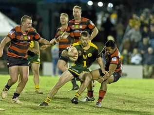 READY FOR BATTLE: Jackson Green of Wattles against Valleys Roosters in TRL qualifying final rugby league. Picture: Kevin Farmer