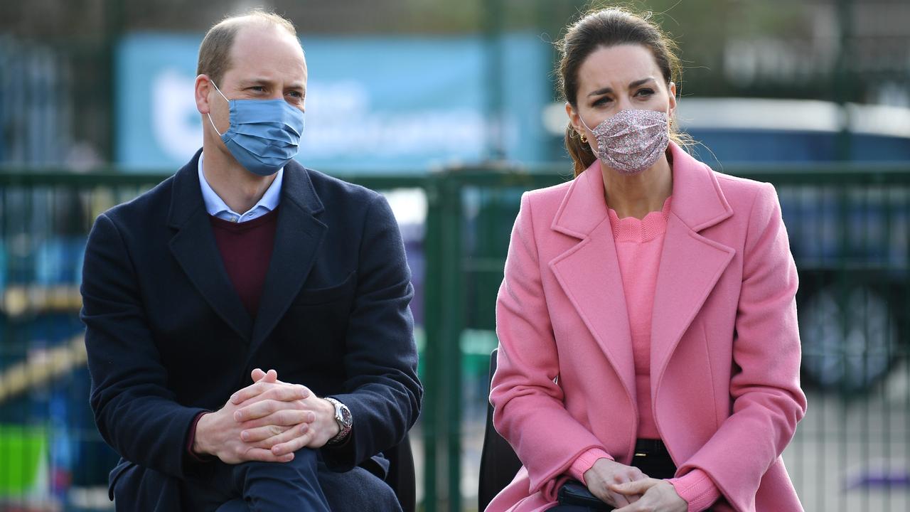 Prince William, Duke of Cambridge and Catherine, Duchess of Cambridge in the first public engagement since Prince Harry and Meghan’s explosive Oprah interview. Picture: Getty Images