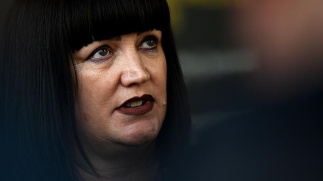 Rugby Australia Chief Executive Raelene Castle speaks to the media during a press conference at Rugby AU headquarters in Sydney, Thursday, December 5, 2019. (AAP Image/Bianca De Marchi) NO ARCHIVING