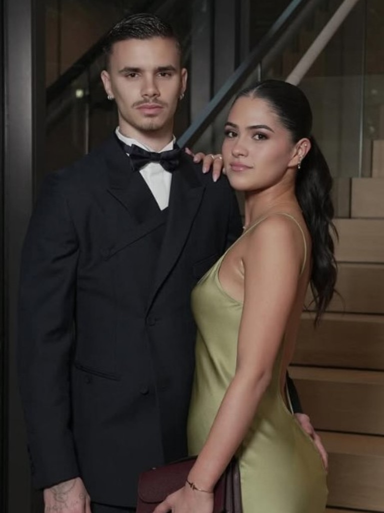 There are reportedly several issues at play with the two eldest brothers Romeo and Brooklyn being driven apart. Romeo, pictured here with his girlfriend Kim Turnbull, is said to not be on speaking terms with his brother over his partner, TMZ reported. Turnbull allegedly previously dated Brooklyn years ago, prior to her relationship with Romeo. Photo: Instagram