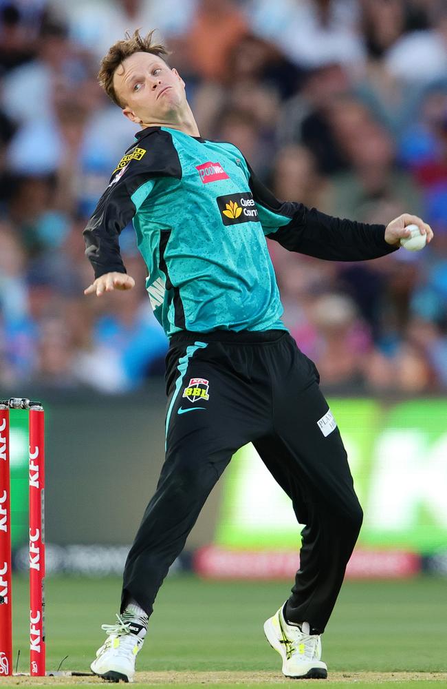 Matt Kuhnemann in action for the Brisbane Heat in the BBL. Picture: Sarah Reed/Getty Images