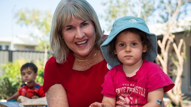 Chief Minister Eva Lawler and Ada Broome. Picture: Pema Tamang Pakhrin