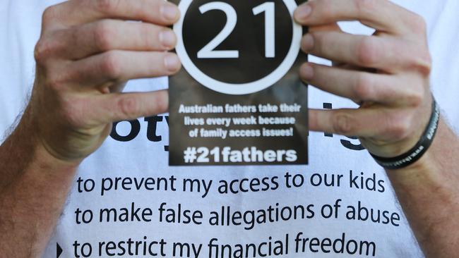 It’s hard to fathom why #21fathers organisation, dedicated to the betterment of Australian men, is compelled to build their campaign on a dubious statistic. (Pic: Brendan Radke)